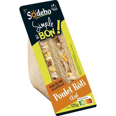 Bild von Sodebo Sandwich poulet rôti oeuf