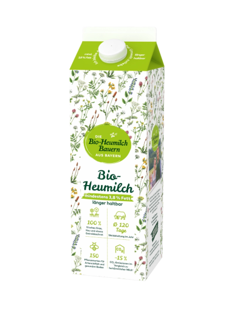 Bild von ESL Heumilch 3,8% 1,0l - Heumilch Bauern